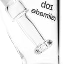 ZOB Glass - 14" Straight Fixed Circ Stem - Shattered Label - Red & Sandblast - The Cave