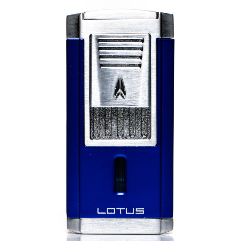 Lotus Torch - Duke L6030 - Triple Pinpoint Torch Lighter & Cutter - Blue & Chrome - The Cave