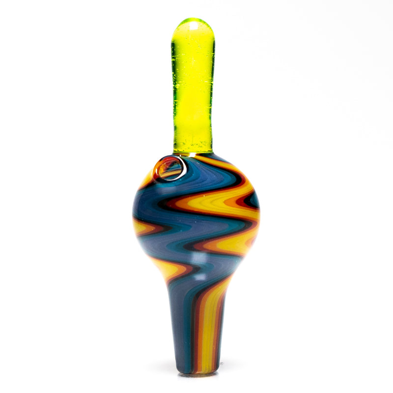 K2 Glass - Bubble Cap - Medium - Fire & Water Wag w/ Slyme - The Cave