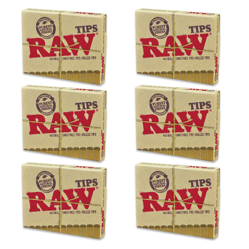 RAW - Pre Rolled Tips - 6 Packs - The Cave