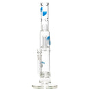 ZOB Glass - 18" Straight Zobello to UFO Perc - Crosshair Label - Blue & Sandblast - The Cave