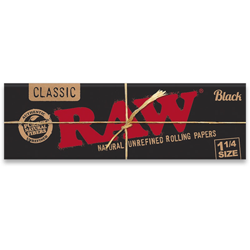 RAW - 1.25 Black - 50 Papers - Single Pack - The Cave
