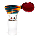 K2 Glass - Worked Snap Slide - 14mm - Fire & Water Wag w/ Red Elvis Handle - The Cave