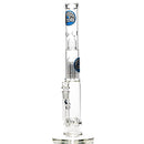 ZOB Glass - 18" Straight Zobello to 8 Arm Tree Perc - Classic Circle Label - Blue & Black - The Cave