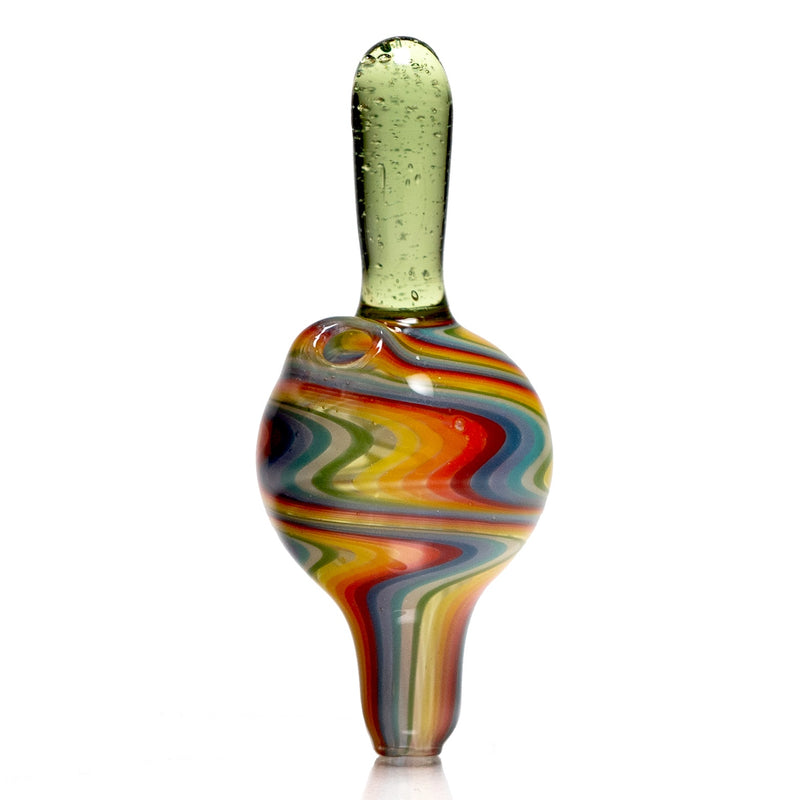 K2 Glass - Bubble Cap - Medium - Rainbow Wag w/ CFL Siriusly