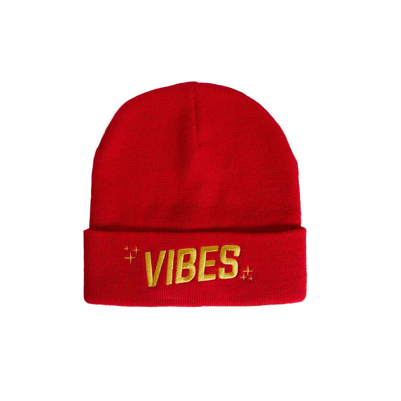 Vibes - Beanie - Red - The Cave