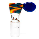 K2 Glass - Worked Snap Slide - 14mm - Fire & Water Wag w/ Cobalt Handle