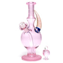 Brando - 10mm Half Blasted Ball Rig - Pink w/ Cobalt - Fume Cluster Millie - The Cave