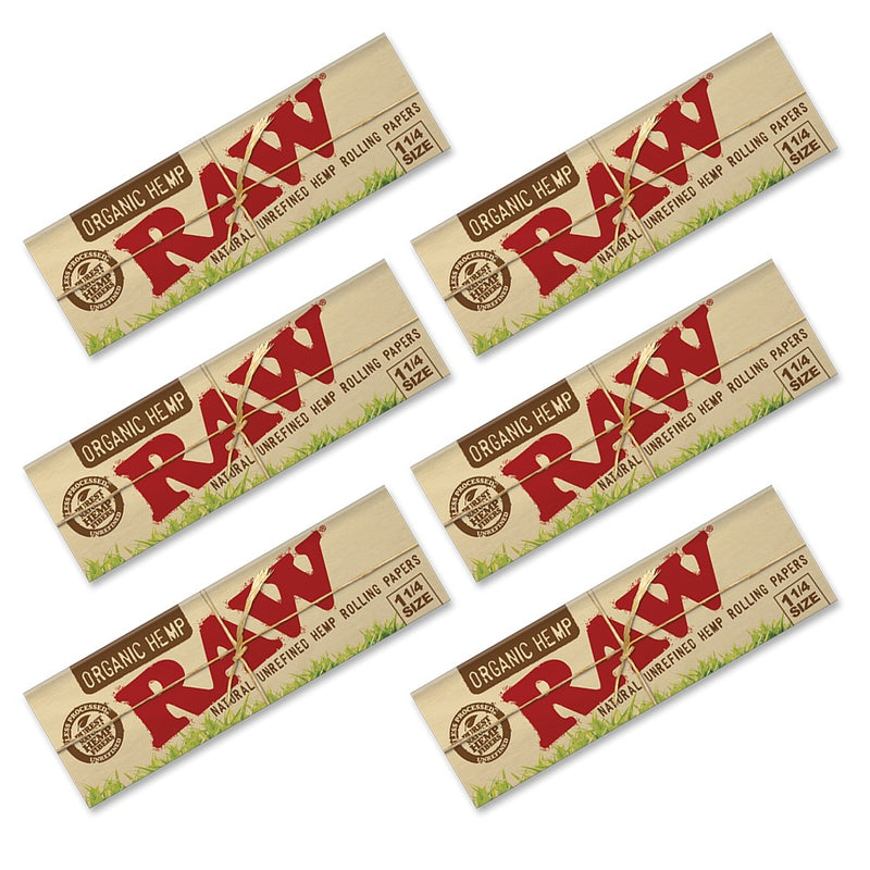 RAW - 1.25 Organic - 50 Papers - 6 Packs - The Cave