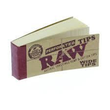 RAW - Perforated Hemptton Wide Tips - Single Pack - The Cave