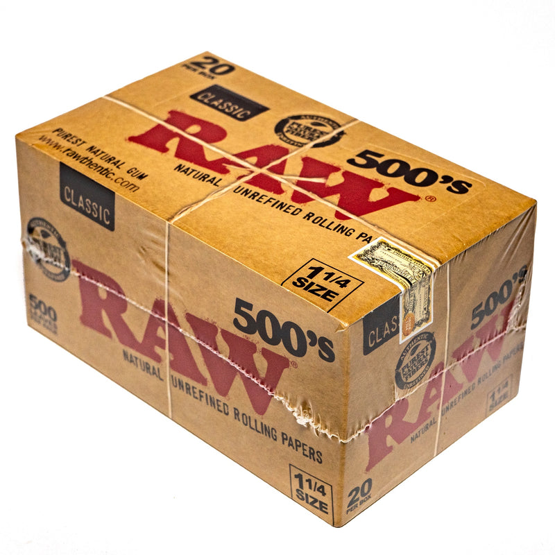 RAW - 1.25 Classic 500's - 20 Pack Box - The Cave