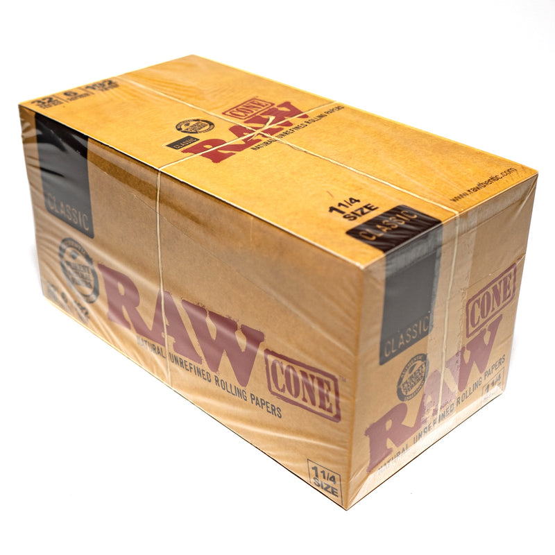 RAW - 1.25 Classic - 6 Cones - 32 Pack Box - The Cave