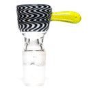K2 Glass - Worked Snap Slide - 14mm - Jailhouse Wag w/ CFL Sunset Slyme Handle