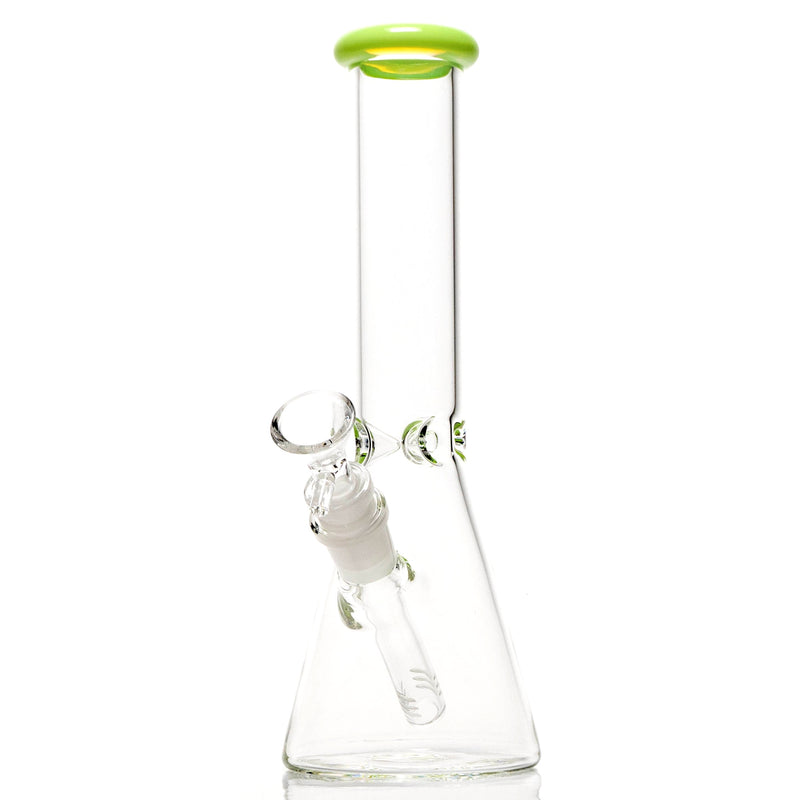 Shooters - 10" Beaker - Milky Green Accent - The Cave