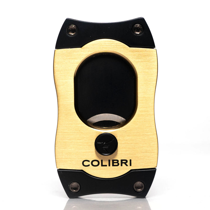 Colibri - Cigar Cutter - S-Cut - Brushed Gold w/ Black Blades - The Cave