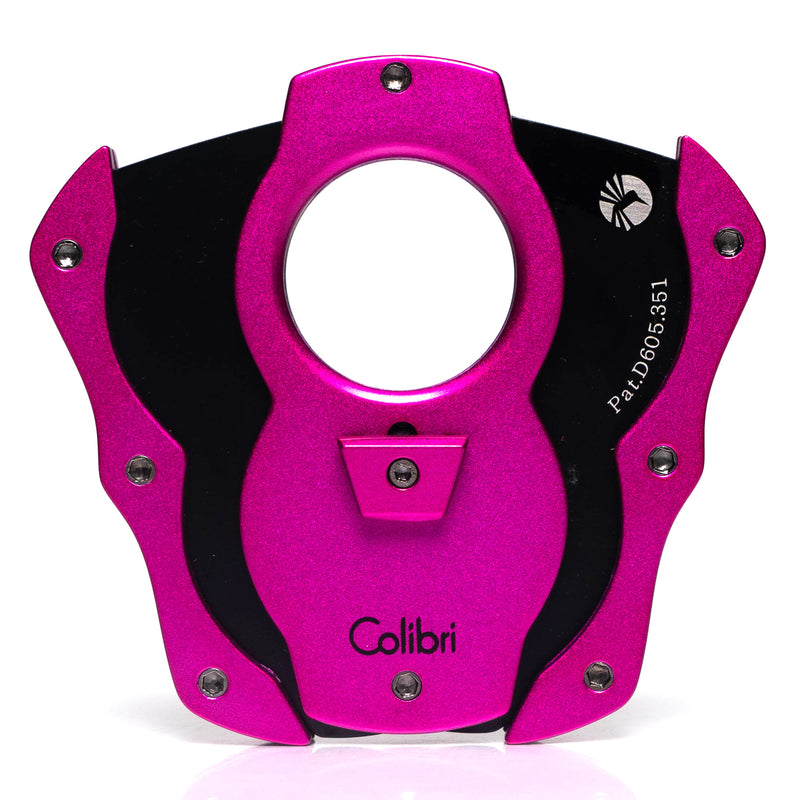 Colibri - Cigar Cutter - Cut - Lacquered Pink w/ Black Blades - The Cave