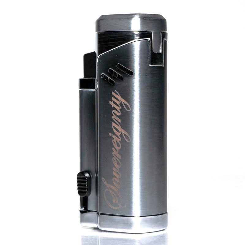 Vector X Sovereignty - Empire - Quad Flame Torch Lighter - Silver - The Cave