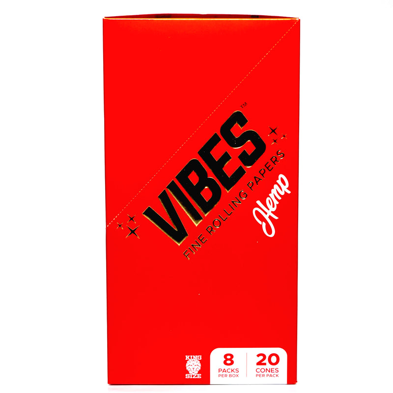 Vibes - King Size Hemp - 20 Cones - 8 Pack Box - The Cave