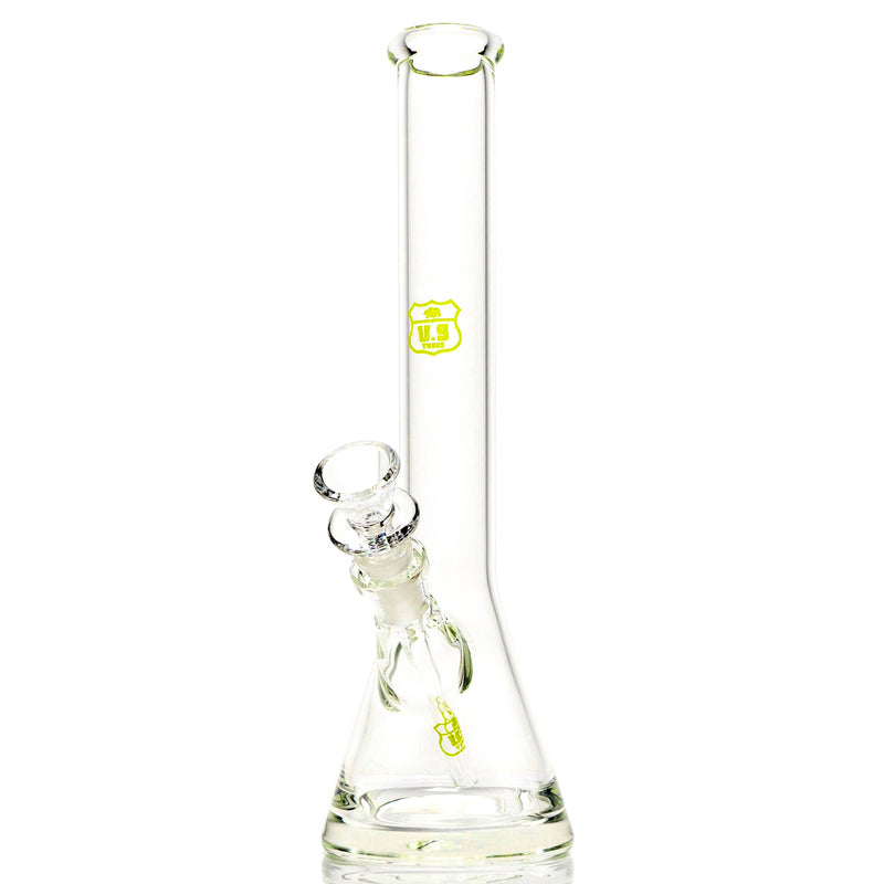 US Tubes - 10" Beaker 32x5 - Lime Green Highway Outline - The Cave