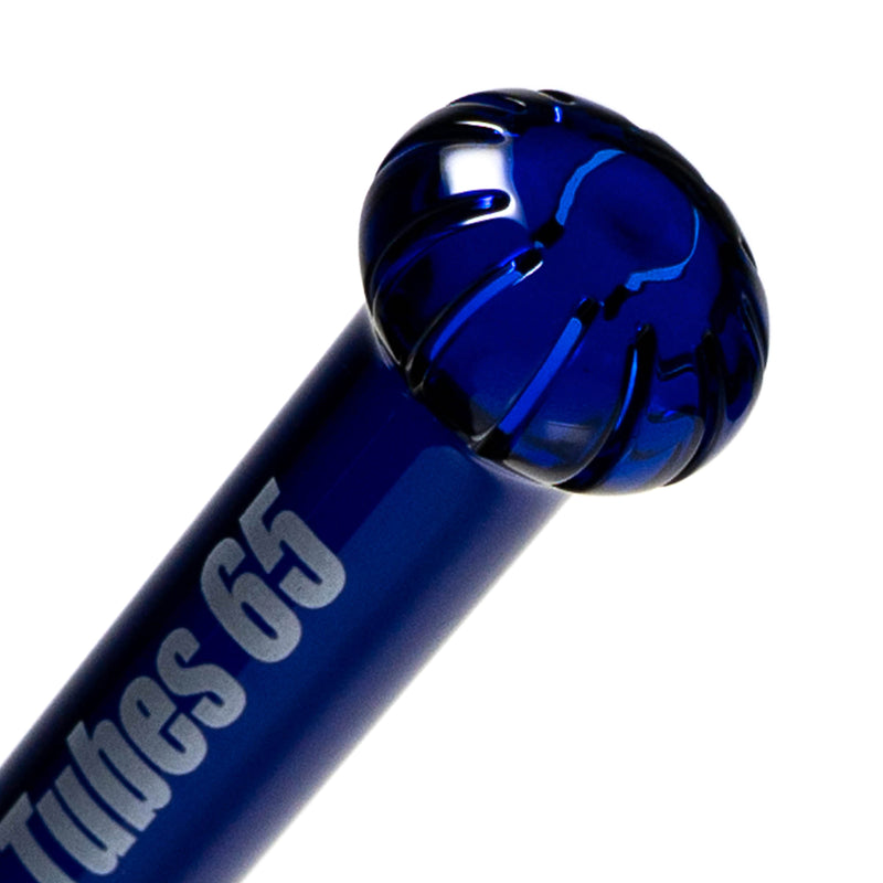 US Tubes - 29/18mm Female Circ Downstem 6.5" - Blue w/ White Label - The Cave